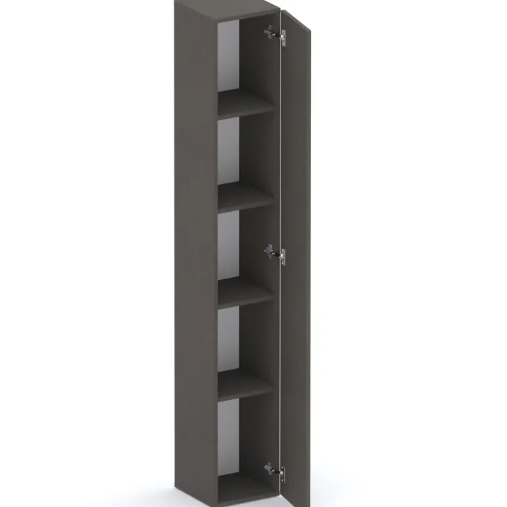 Libreria moderna 84x186h cm 1 anta ossido nero Sunset 1004