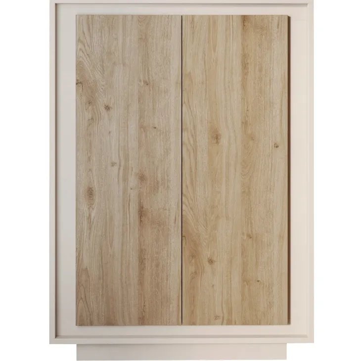 Madia alta 106x171h cm 2 ante beige rovere chiaro Deluxe