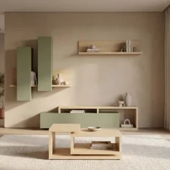 Mensola 150x32h cm per parete attrezzata rovere Megan Gihome®