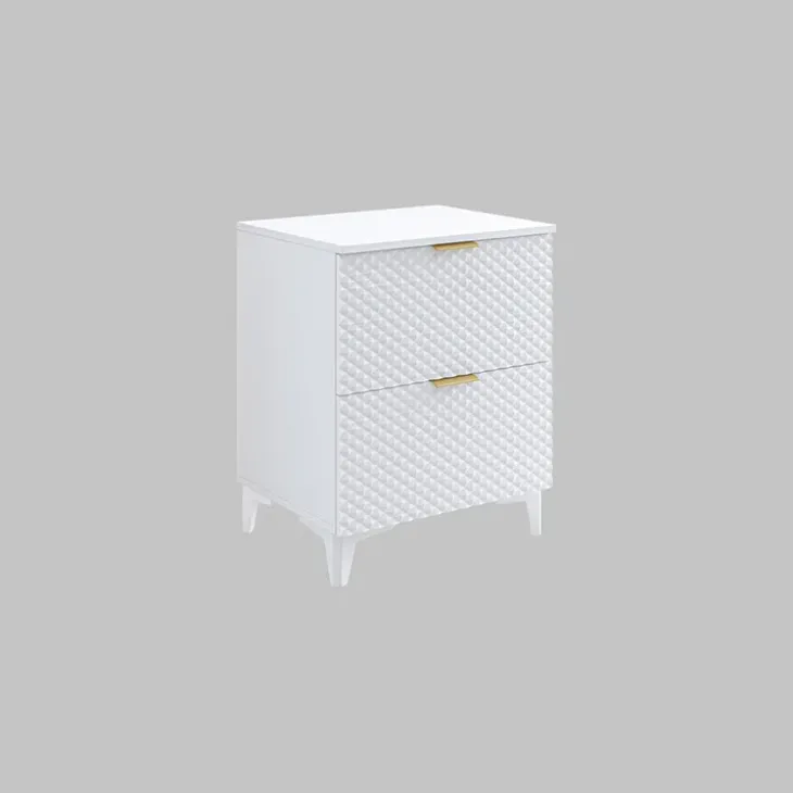 Mobile bagno a terra 61cm con colonna bianco frontali decorati Konny