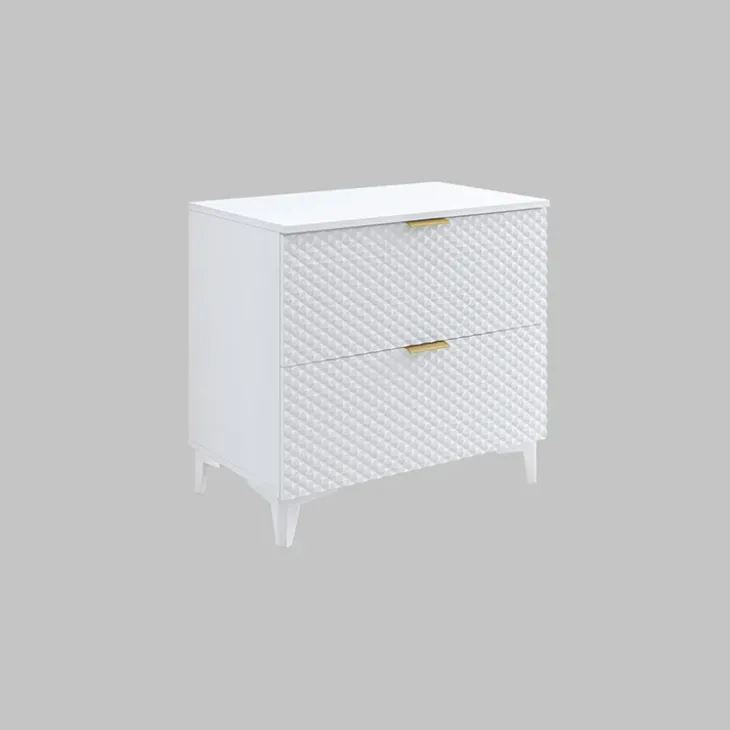 Mobile bagno a terra 81cm con colonna bianco frontali decorati Konny