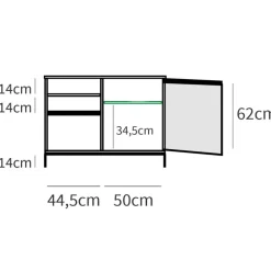Mobile bagno a terra 100cm con lavabo e colonna 3 ante 1 cassetto rovere bianco Jasmund