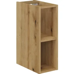 Mobile bagno sospeso 80cm cannettato 2 cassetti e vani beige rovere Cleany