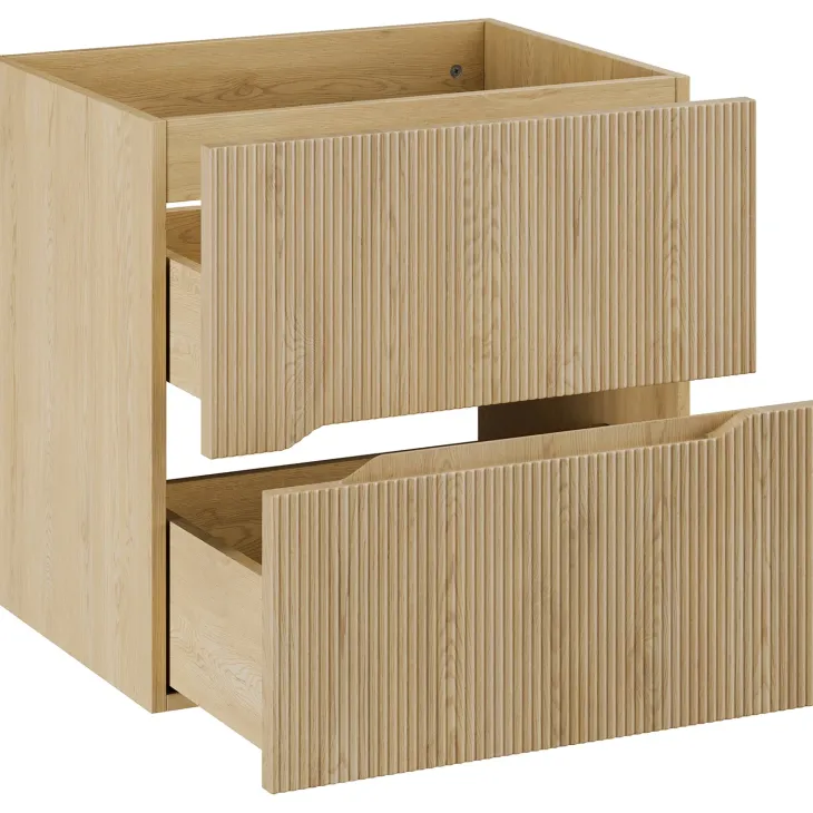 Mobile bagno sospeso 120cm cannettato rovere Pretty