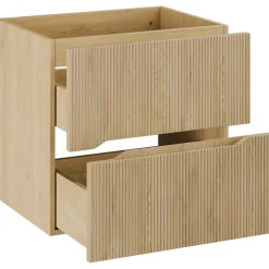 Mobile bagno sospeso 60cm cannettato 2 cassetti rovere Pretty