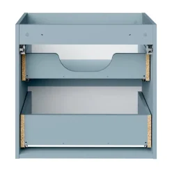 Mobile bagno sospeso 120cm cannettato 4 cassetti azzurro bianco Celestiale