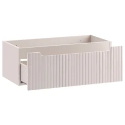 Mobile bagno sospeso 80cm cannettato con lavabo 1 cassetto beige Cleany
