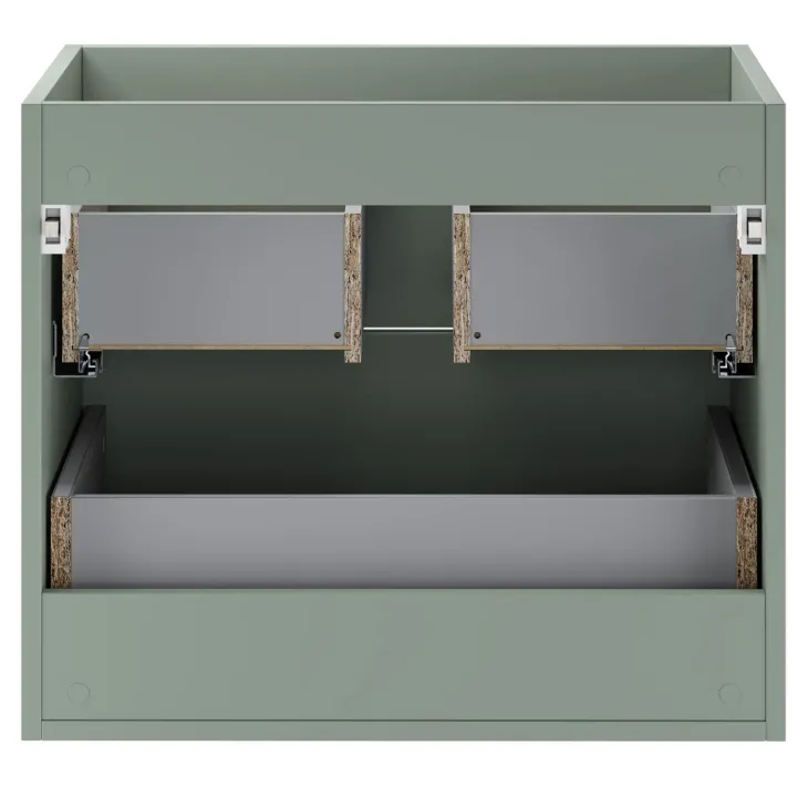Mobile bagno sospeso 100cm 2 cassetti verde salvia rovere Speranza