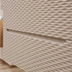 Mobile bagno sospeso 120cm 4 cassetti beige rovere Swim