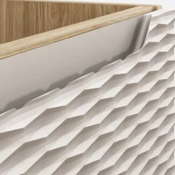 Mobile bagno sospeso 120cm 4 cassetti beige rovere Swim
