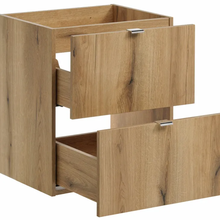 Mobile bagno sospeso 50cm 2 cassetti rovere Rovery