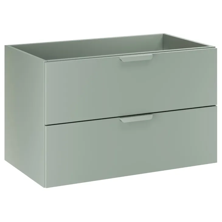 Mobile bagno sospeso 120cm 2 cassetti verde salvia rovere Speranza