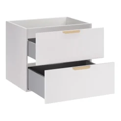 Mobile bagno sospeso 60cm 2 cassetti bianco rovere Speranza