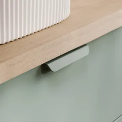 Mobile bagno sospeso 60cm 2 cassetti verde salvia rovere Speranza