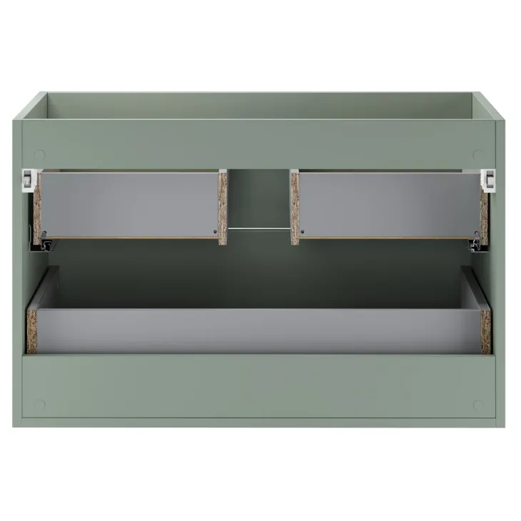 Mobile bagno sospeso 80cm 2 cassetti verde salvia rovere Speranza