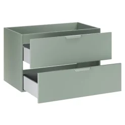Mobile bagno sospeso 80cm 2 cassetti verde salvia rovere Speranza