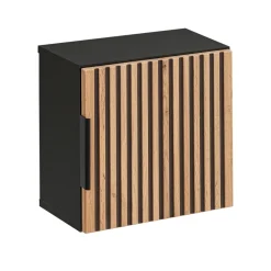 Mobile bagno sospeso 120cm cm con 2 lavabi da incasso, 2 specchi, colonna e cubotti quercia antracite Limpid
