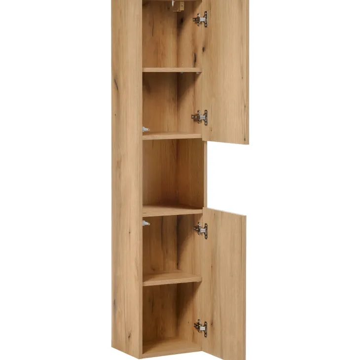 Mobile bagno sospeso 90cm con colonna rovere Rovery