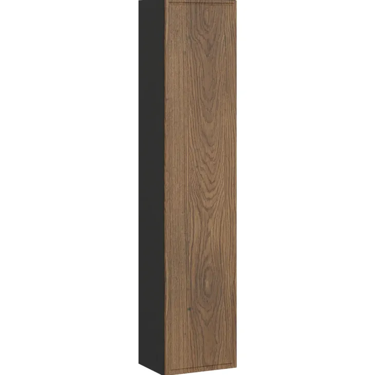 Mobile bagno sospeso 80cm con colonna noce Walnuts
