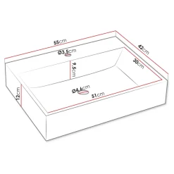 Mobile bagno sospeso 100cm con lavabo e specchio 2 cassetti nero Krom