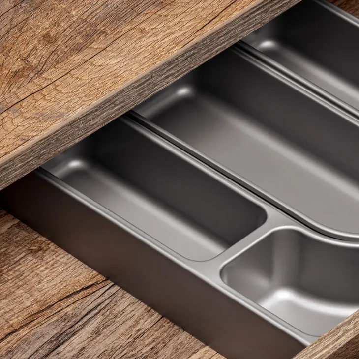 Mobile bagno sospeso 100cm con lavabo, mobile specchio e colonna grigio quercia Serif