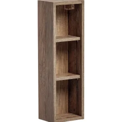 Mobile bagno sospeso 180cm con 2 lavabi, 2 mobili specchio e colonna grigio quercia Serif
