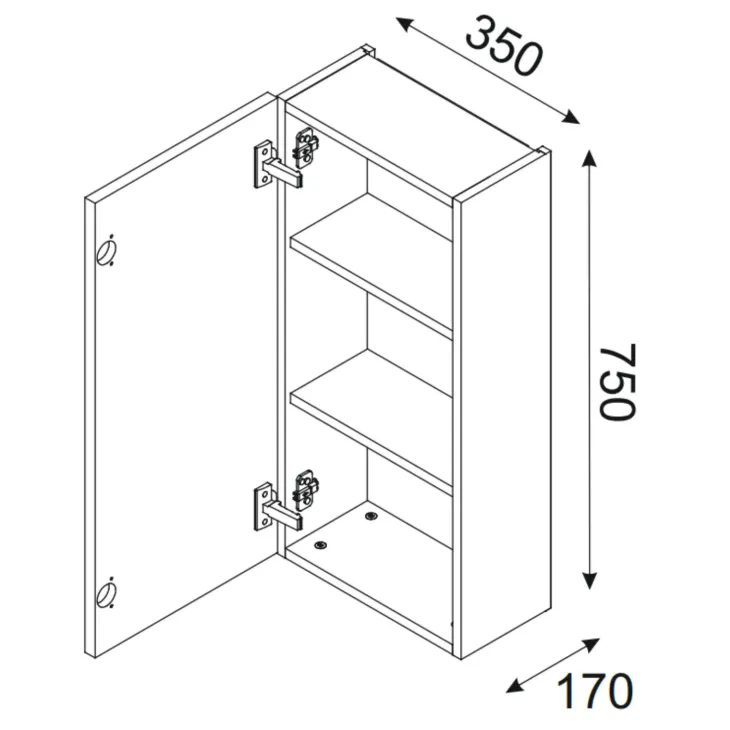 Mobile bagno sospeso 120cm con 2 lavabi, colonna, pensile e base sospesa nero rovere Swim