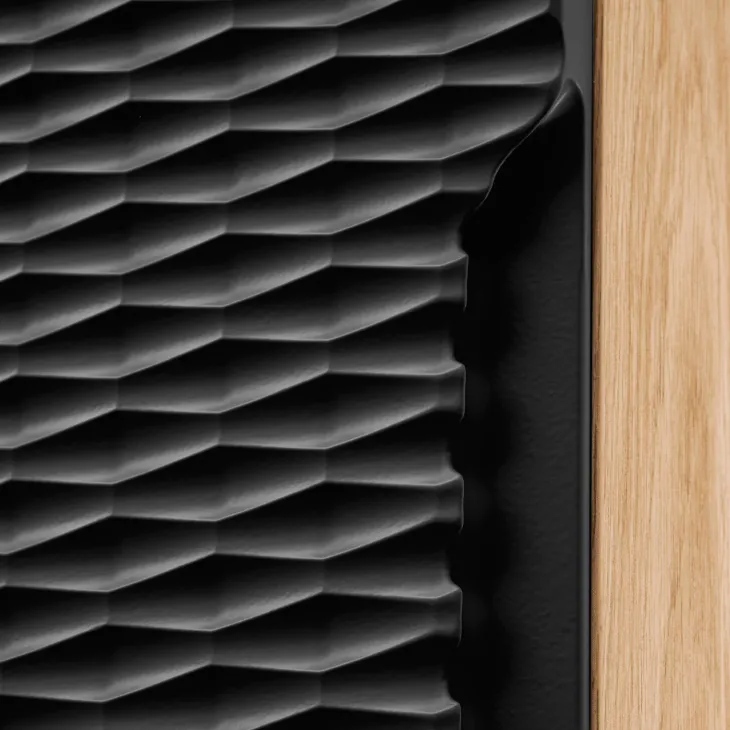Mobile bagno sospeso 120cm con 2 lavabi, colonna, pensile e base sospesa nero rovere Swim