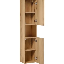 Mobile bagno sospeso 60cm con lavabo e colonna rovere Rovery