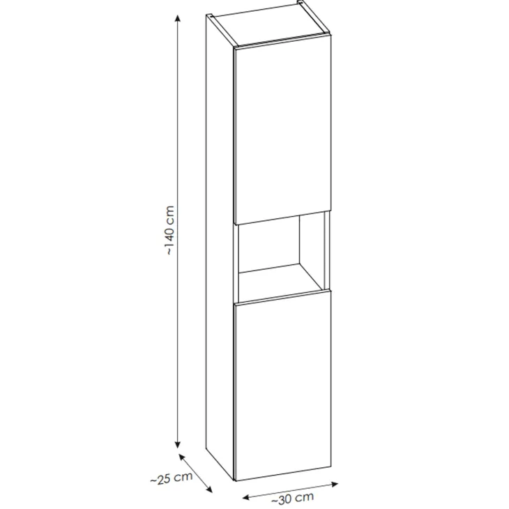 Mobile bagno sospeso 120cm con 2 lavabi e colonna rovere Rovery