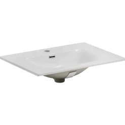 Mobile bagno sospeso 60cm con lavabo 2 cassetti noce Walnuts