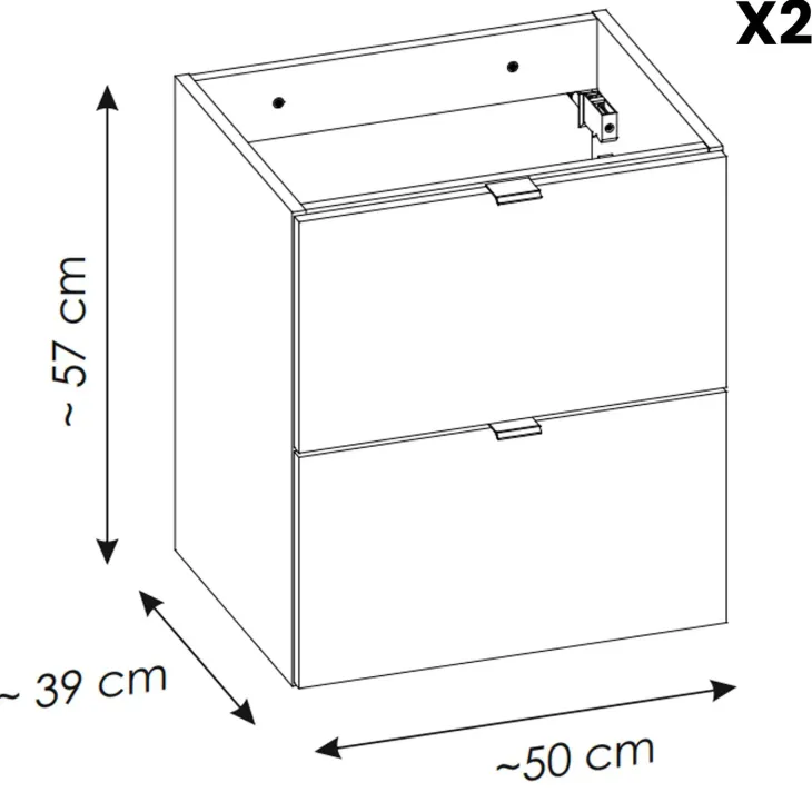 Mobile bagno sospeso 140cm con portabiancheria e colonna rovere Rovery