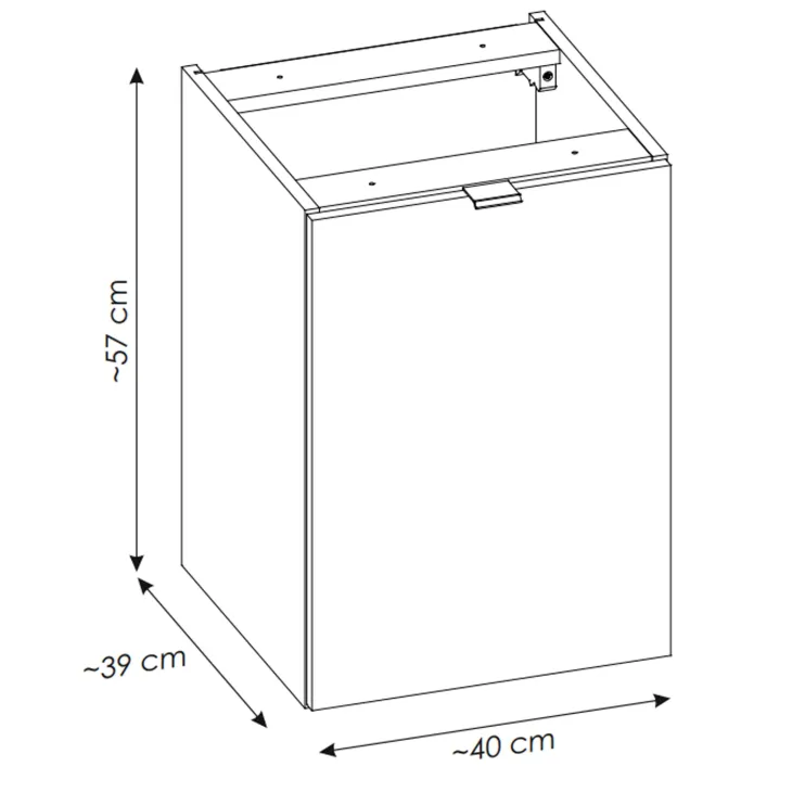 Mobile bagno sospeso 140cm con portabiancheria e colonna rovere Rovery