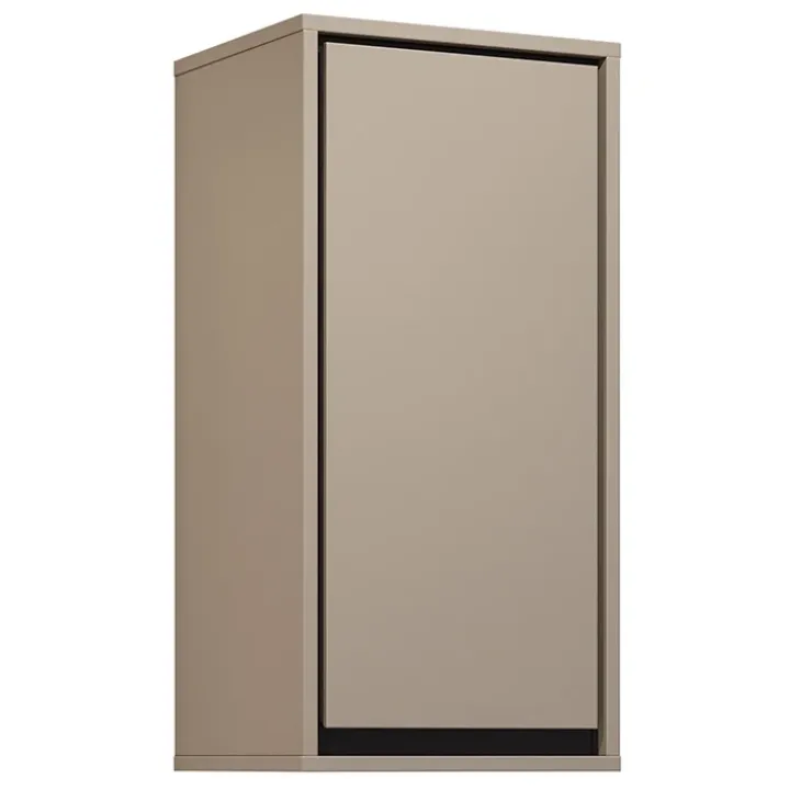 Mobile bagno sospeso 120cm con specchio tortora nero Linda