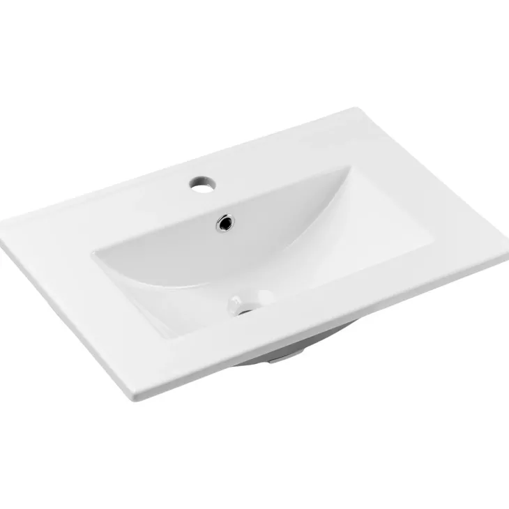 Mobile bagno sospeso fresato 60cm con lavabo 2 cassetti beige Sand