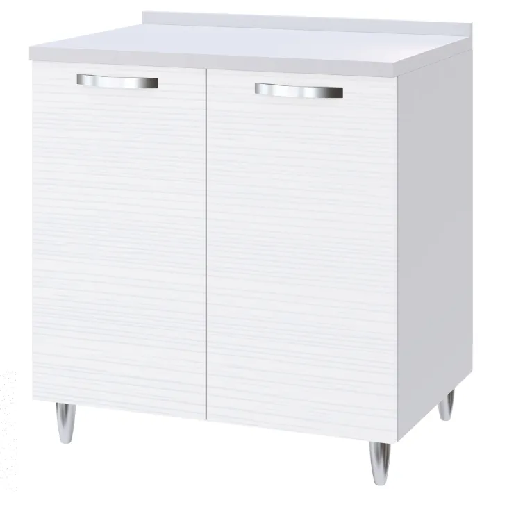 Mobile base cucina 80x86h cm 2 ante bianco frassinato Talise