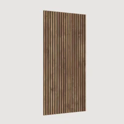 Mobile ingresso sospeso consolle 207x240h cm pannello cannettato beige marrone rovere scuro Sunset Decor 1010
