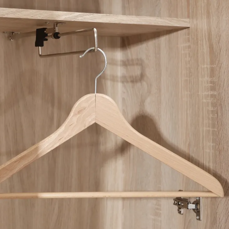 Mobile ingresso 210x203h cm con specchio e appendiabiti rovere sonoma California 4 Gihome®