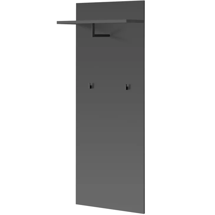 Mobile ingresso 120x203h cm con specchio e appendiabiti rovere rustico antracite stampa a righe California 2 Gihome®