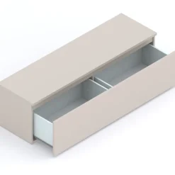 Mobile ingresso 138x220h cm pannello cannettato beige cashmere rovere chiaro Sunset Decor 1012
