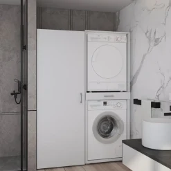 Mobile lavanderia 67x189h cm 1 anta bianco Ordinary