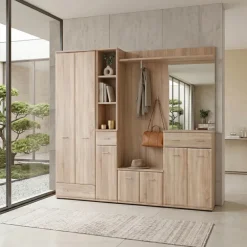 Mobile multiuso ingresso 60x96h cm rovere sonoma California Gihome®