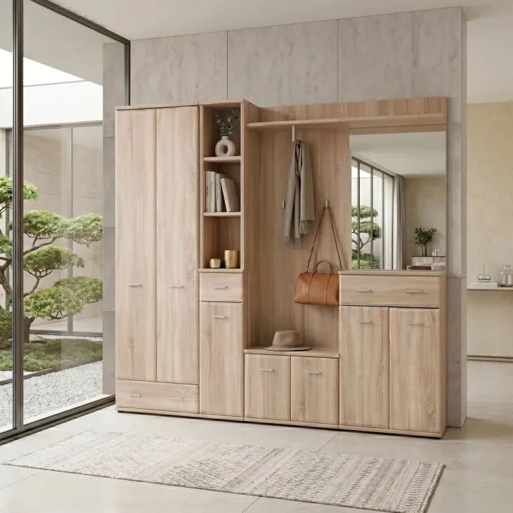 Mobile multiuso ingresso 60x96h cm rovere sonoma California Gihome®