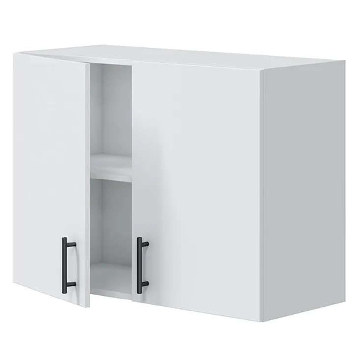 Mobile pensile multiuso 80x60h cm componibile 2 ante bianco lucido Kimera