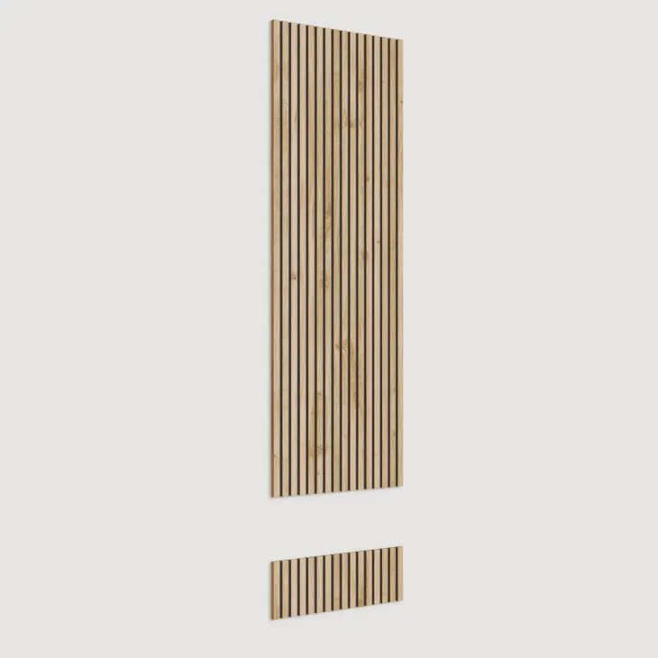 Pannello cannettato a muro 69x260h cm con ganci appendiabiti rovere chiaro Sunset Decor