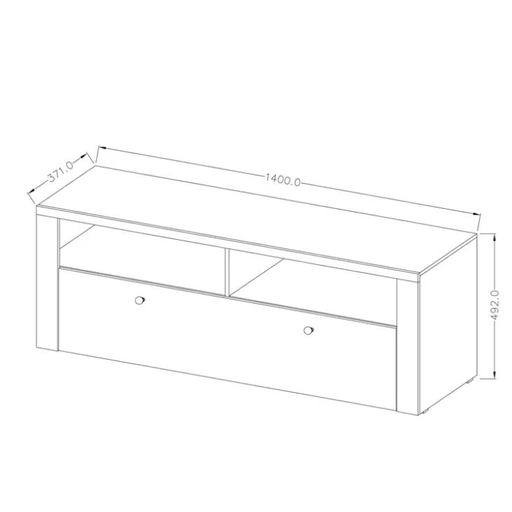 Parete attrezzata 325x206h cm bianco frassinato rovere Paloma 2