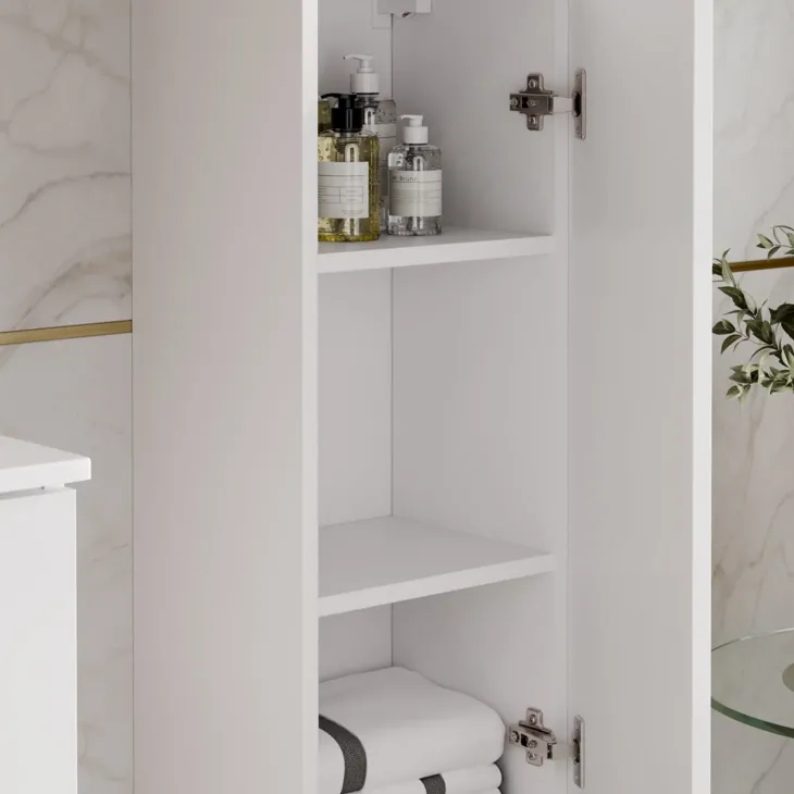 Pensile bagno sospeso 30x100h cm 1 anta bianco rovere Speranza