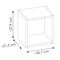 Pensile cubo 27x28h cm nero Corallo