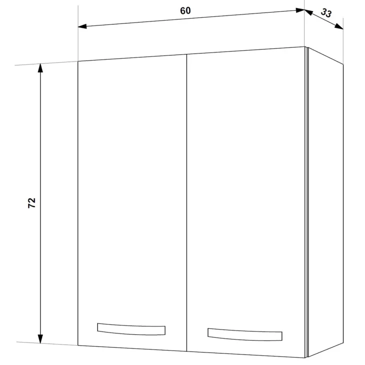 Pensile scolapiatti 60x72h cm 2 ante bianco frassinato Talise