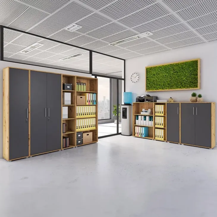 Scrivania ufficio moderna 120x78cm rovere Woody